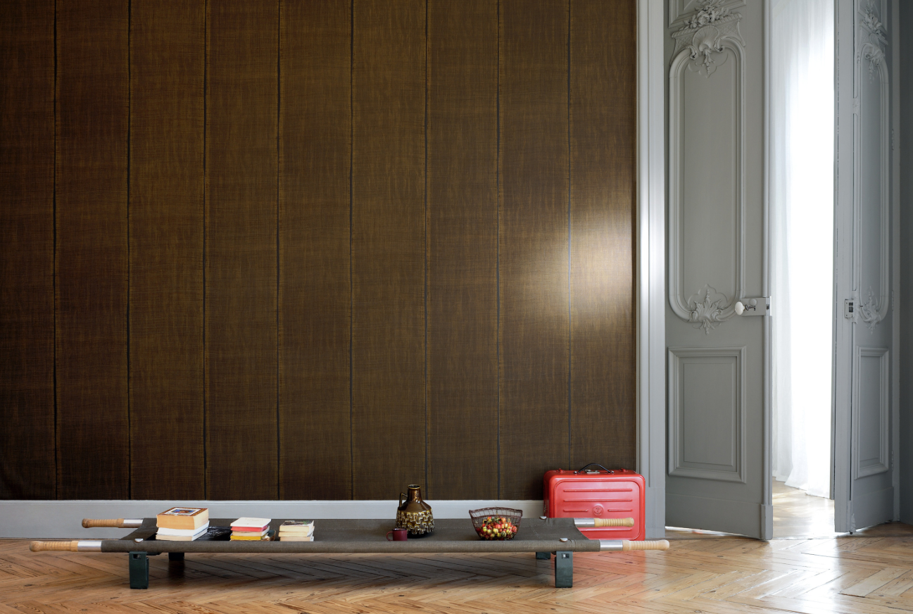 tapeta ocieplająca wnętrze, tapeta lniana