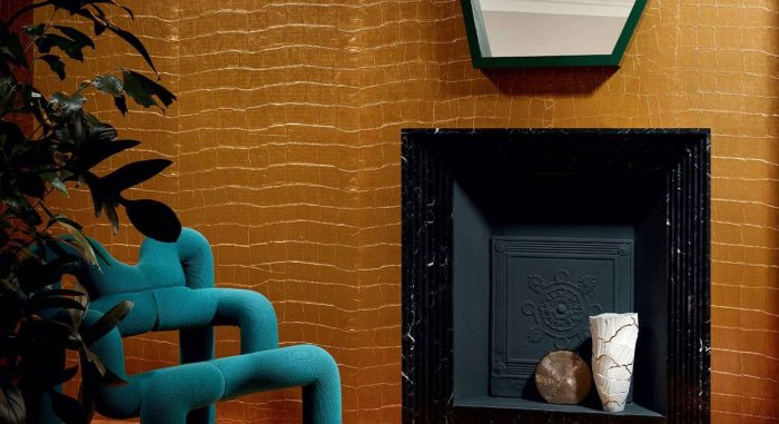 TAPETA ŚCIENNA BIG CROCO METAL - obrazek 1